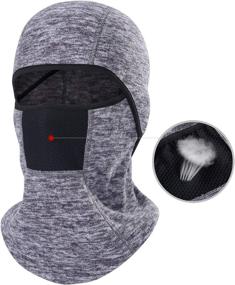 img 4 attached to Winter Balaclava for Men and Women - Fleece Motorcycle Skull Full Face Mask - Thermal Windproof Ski Head Hood by THINDUST