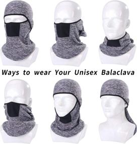 img 1 attached to Winter Balaclava for Men and Women - Fleece Motorcycle Skull Full Face Mask - Thermal Windproof Ski Head Hood by THINDUST