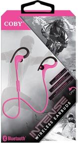 img 3 attached to 🎧 Coby CEBT-400-PNK: Pink Sweat Resistant Headphones with Built-In Mic, Tangle-Free Flat Cable