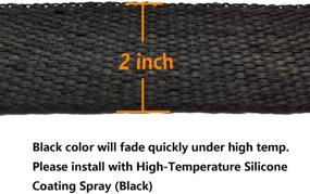 img 2 attached to 🔥 Ucreative Black Fiberglass Exhaust Header Heat Wrap Kit - 2 Rolls (2x50') with 20pcs 11.8 Inch Stainless Steel Locking Ties (2-Pack)