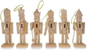 img 2 attached to 🎁 Premium DIY Craft Kit: BestPysanky Set of 6 Unfinished Wooden Nutcrackers - 5 Inches
