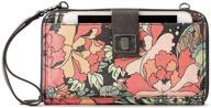 🌸 sakroots smartphone crossbody apricot flower handbag: a stylish organizer for women's essentials logo