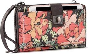 img 2 attached to 🌸 Sakroots Smartphone Crossbody Apricot Flower Handbag: A Stylish Organizer for Women's Essentials