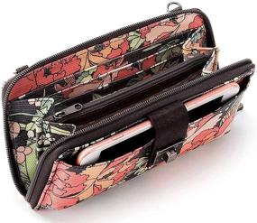 img 1 attached to 🌸 Sakroots Smartphone Crossbody Apricot Flower Handbag: A Stylish Organizer for Women's Essentials