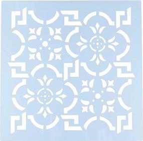 img 1 attached to Moroccan Stencil for Pro Faux Finish, 10.5 x 10.5-Inch, Single Layer