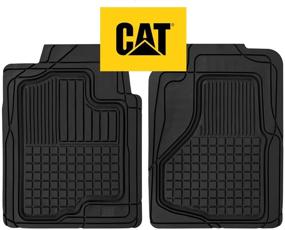 img 4 attached to 🚗 Коврики Caterpillar CAT из прочной резины для автомобиля, грузовика, внедорожника и микроавтобуса: максимальная защита в любую погоду (CAMT-150-BK)