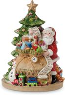 santa's collection: 'we wish you a merry christmas' musical figurine - perfect gift! logo