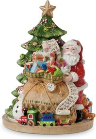 img 4 attached to Santa's Collection: 'We Wish You A Merry Christmas' Musical Figurine - Perfect Gift!