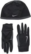 🧤 nike men's black/silver large/x-large running thermal beanie & glove set logo