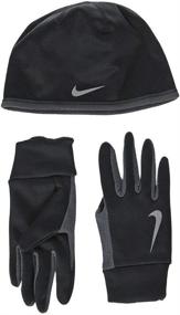 img 1 attached to 🧤 Nike Men's Black/Silver Large/X-Large Running Thermal Beanie & Glove Set