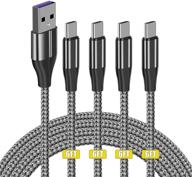 🔌 usb type c cable [4-pack 6ft]: fast charging 3a cord for galaxy s9 s8 plus, note 10 9 8, sony xz, lg v20 / g5 / g6 and more logo