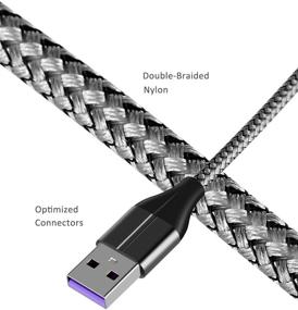 img 2 attached to 🔌 Кабель USB Type C [4-Pack 6ft]: Быстрая зарядка 3A для Galaxy S9 S8 Plus, Note 10 9 8, Sony XZ, LG V20 / G5 / G6 и другие