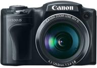 📷 цифровая камера canon powershot sx500 is 16,0 мп: 30-кратное увеличение, стабилизированный широкоугольный объектив, 3,0-дюймовый жк-экран (черный) логотип