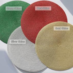 img 2 attached to AHHFSMEI Christmas Braided Placemats - Durable Food Service Equipment & Supplies