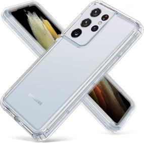 img 4 attached to 📱 Hekodonk Galaxy S21 Ultra 5G Case - Hybrid Liquid Clear Crystal Design Glitter TPU Bumper Protective Silicone Shockproof Flexible Anti-Scratch Cover for Samsung Galaxy S21 Ultra 5G Crystal