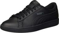 puma smash sneaker black unisex shoes for boys logo