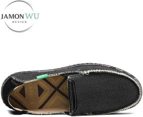 img 3 attached to JAMONWU Canvas Outdoor Sneakers D_Black Men's Shoes and Loafers & Slip-Ons