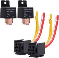 ehdis 4-pin relay with harness: heavy-duty 80a 12v spst automotive relay set, pack of 2 logo