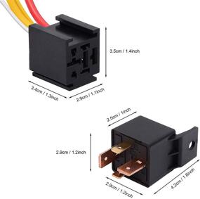 img 1 attached to EHDIS 4-Pin Relay with Harness: Heavy-Duty 80A 12V SPST Automotive Relay Set, Pack of 2