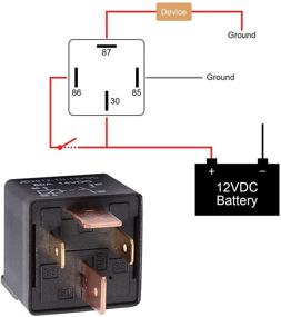 img 2 attached to EHDIS 4-Pin Relay with Harness: Heavy-Duty 80A 12V SPST Automotive Relay Set, Pack of 2