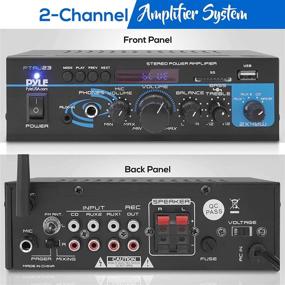 img 3 attached to Pyle PTAU23.5 Mini Power Amplifier System: Dual Channel Home Audio Mixer & Stereo 🎵 Receiver with USB, RCA, AUX Inputs - Ideal for PA, Home Entertainment, and Studio Use