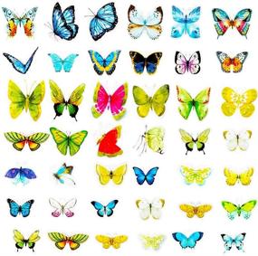 img 3 attached to 🦋 80PCS Vintage Butterfly Scrapbook Stickers: DIY Decoration for Teens - Resin Butterflies for Computer, Kettle, Diary & Daily Planning