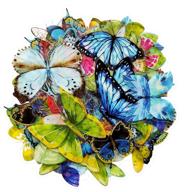 🦋 80pcs vintage butterfly scrapbook stickers: diy decoration for teens - resin butterflies for computer, kettle, diary & daily planning logo