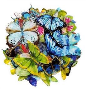 img 4 attached to 🦋 80PCS Vintage Butterfly Scrapbook Stickers: DIY Decoration for Teens - Resin Butterflies for Computer, Kettle, Diary & Daily Planning