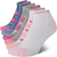 🏃 optimized for seo: reebok girls' lightweight comfort athletic low cut socks (6 pack) logo