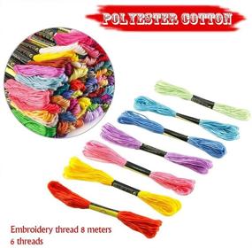 img 2 attached to 🌈 Premium Rainbow Embroidery Floss Thread Kit - 150 Colors w/ Sewing Needles | Cross Stitch, Bracelets, Crafts & Hand Sewing Needle Threaders Set for Crafters & Lovers