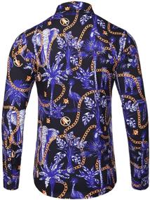 img 2 attached to Pacinoble Sleeve Fashion Luxury XX Large Men's Clothing in Shirts