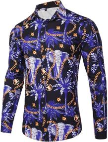 img 3 attached to Pacinoble Sleeve Fashion Luxury XX Large Men's Clothing in Shirts