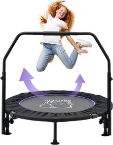 img 4 attached to Oafishly Trampoline Toddlers Foldable Rebounder