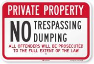 🚫 smartsign reflective private property trespassing alert logo