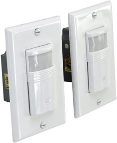 img 2 attached to HomeSelects 1309 PIR Wall Switch: Occupancy & Vacancy Sensor, White, Automatic On/Off - 2 Pack