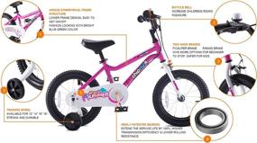 img 1 attached to 🚲 Chipmunk RoyalBaby MK Sports Kids Bike: Perfect for Girls and Boys, Variety of Sizes, Training Wheels and Kickstands Included, in Blue and Pink