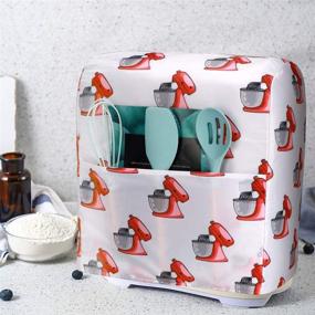 img 1 attached to 🔴 Red Stand Mixer Cover with Pocket - Cute Print, Compatible with 6-8 Quart Kitchenaid/Hamilton Stand Mixer/Tilt Head & Bowl Lift Models