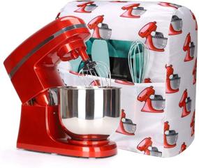 img 4 attached to 🔴 Red Stand Mixer Cover with Pocket - Cute Print, Compatible with 6-8 Quart Kitchenaid/Hamilton Stand Mixer/Tilt Head & Bowl Lift Models