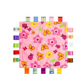 img 3 attached to 🌸 Плед G-Tree Pink Flower Tag Comforter Security: мягкий, плюшевый бирюзовый плед для младенцев и малышей с яркими ярлыками - идеальный подарок для маленькой девочки!