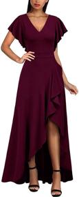 img 4 attached to Miusol Women's Formal Evening Burgundy Dress: Elegant Women's Clothing for Special Occasions