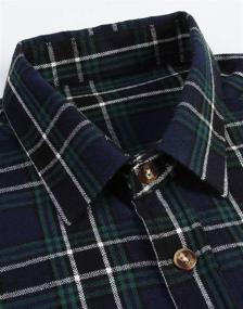 img 2 attached to 👔 Men's Clothing: Regular Sleeve Button-Up Flannel Shirts