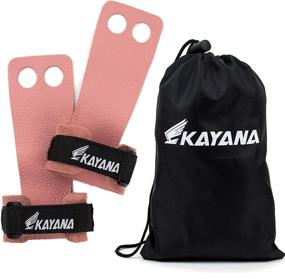 img 3 attached to 🏋️ Кожаные ручки KAYANA с двумя отверстиями - Улучшенная защита ладоней и поддержка запястий для функциональной тренировки, гиревого спорта, подтягиваний, тяжелой атлетики, брусьев, тренировок и упражнений.