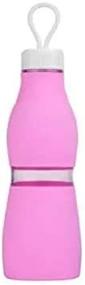 img 1 attached to 🌊 CURE OCEAN Collapsible 24oz Leak-proof Water Bottle - Perfect for Travel & Sports/Outdoors, Lightweight & Easy to Clean - BPA-Free Silicone (Pink)