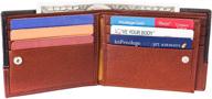 leather blocking ultra thin bifold wallet logo