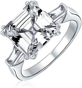 img 3 attached to Bling Jewelry Sterling Asscher Engagement