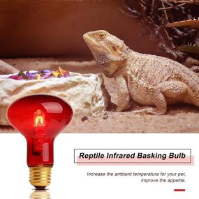 img 3 attached to 🔥 WUHOSTAM 100W Heat Lamp Red Pet Light UVA Spot Lamp for Reptile and Amphibian Use - Lizard Tortoise Spider Snake Chameleon 2 Pack - Infrared Bulb