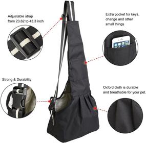 img 2 attached to 🐾 Convenient and Waterproof Small Pet Sling Carrier: Adjustable Hands-Free Shoulder Bag for Dogs and Cats, Ideal for Outdoor Travel