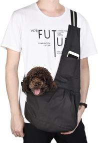 img 4 attached to 🐾 Convenient and Waterproof Small Pet Sling Carrier: Adjustable Hands-Free Shoulder Bag for Dogs and Cats, Ideal for Outdoor Travel