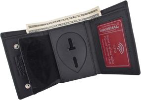 img 1 attached to Premium Authentic Leather Trifold Closure with Protective Blocking