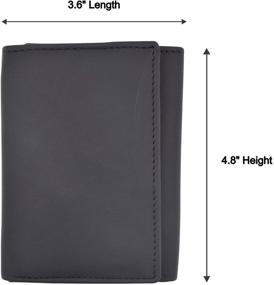 img 2 attached to Premium Authentic Leather Trifold Closure with Protective Blocking